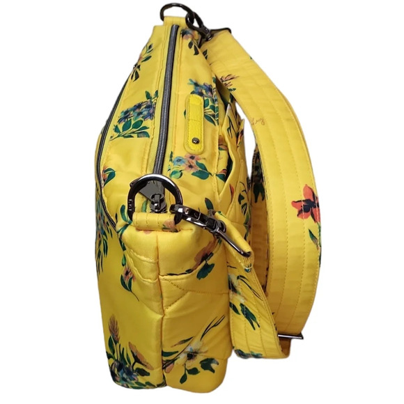 Lug RFID Quilted Crossbody Strap Flare 2 in Bouquet Yellow - Picture 4 of 7